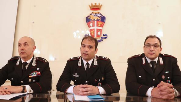 Da sinistra i comandanti Salvatore Malvaso, Oreste Gargano e Massimiliano Addonisio  FOTOLIVE