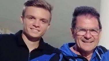 Giorgio Gallinelli con il figlio Luca vittima di un incidente stradale