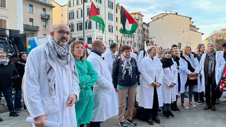 Presidio pro-Palestina con i medici