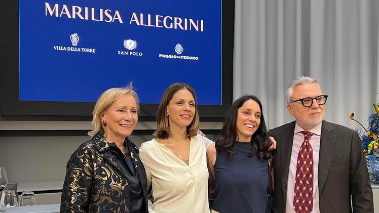 Famiglia Marilisa Allegrini con le figlie e Giancarlo Mastella