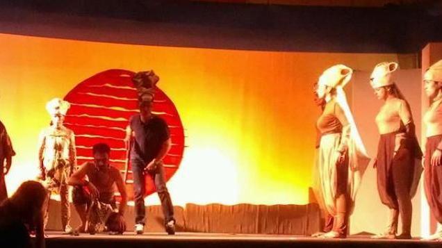 Una foto di scena de «Il Re Leone», al debutto venerdì  a Torbiato