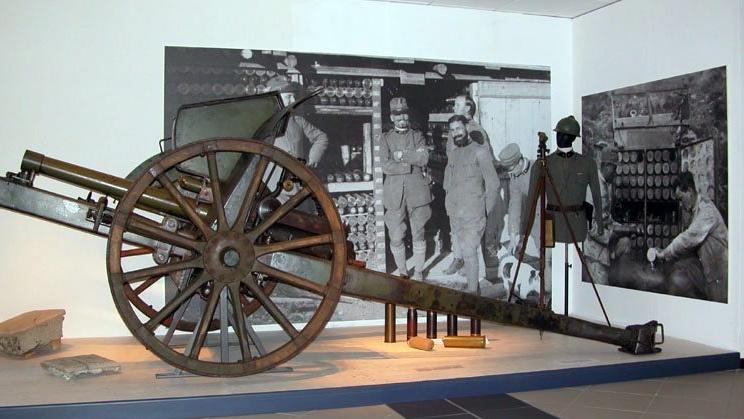 Una sala del «Museo della Guerra Bianca» di Temù
