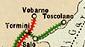 DESENZANO-RIVOLTELLA. In funzione dal 1926 al 1932, la linea filoviaria era gestita  dalla società TebLA TORMINI-GARGNANO. [END]Era una tramvia elettrificata, con  le tappe a Cunettone, Salò e Toscolano