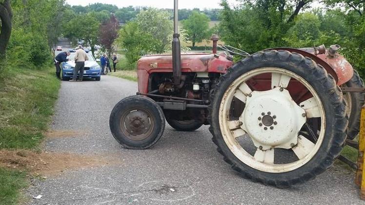 Il vecchio trattore che ha causato l’incidente sul lavoro