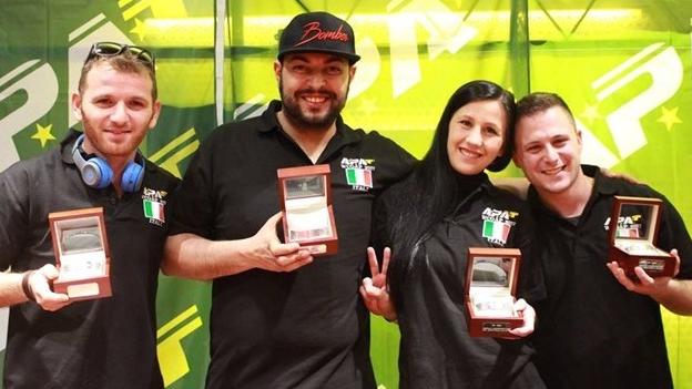 Il Team Italy campione del mondo amatori: Catello Di Martino, Luca Cannella, Dorina Ciocan e Gabriel Iemmito