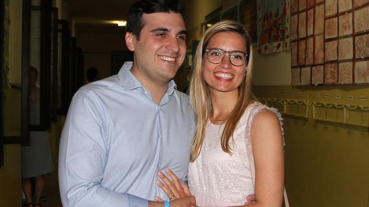 Il sindaco Giacomo Massa con la moglie Sara Trebeschi