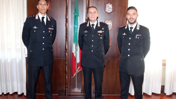 Il capitano Comitti Berè, il colonnello Magrini e il tenente Cicala 