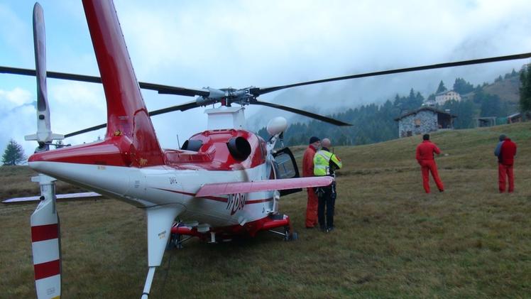 Il Soccorso alpino in azione Per le ricerche del 49enne era stato impiegato anche l’elicottero 