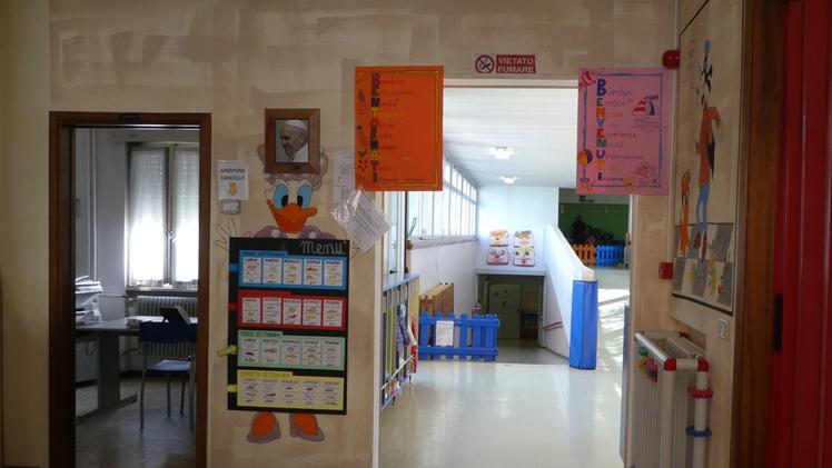 L’interno della scuola materna di San Pancrazio