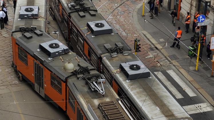Rissa sul tram a Milano