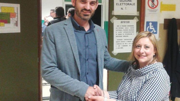 Il neo sindaco Ghirardi e la sfidante Katia Bona