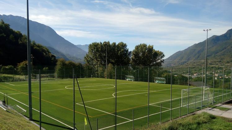 Il nuovo campo da calcio che è stato realizzato a Nadro di Ceto