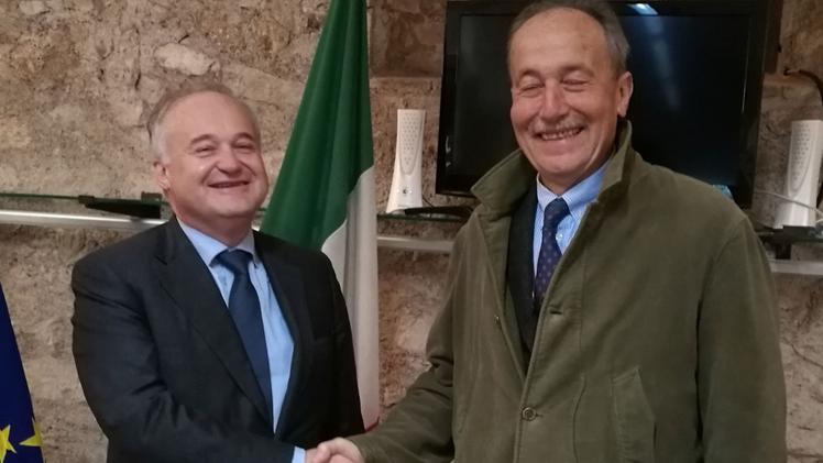 Gianfranco Camadini e Giambattista Quecchia: l’accordo è fatto