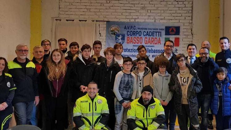 I giovani allievi del corso di Protezione civile di Desenzano