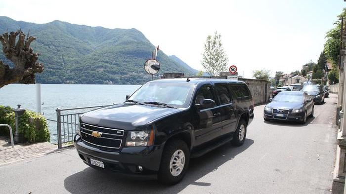 L'arrivo di Obama sul lago di Como