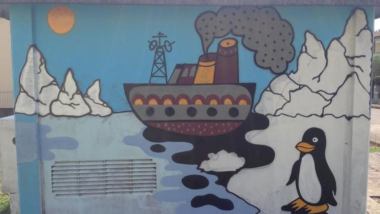 L’associazione «5R Zero Sprechi» ha lanciato una campagna ecologicaUno dei murales che ha cambiato volto alle cabine elettriche