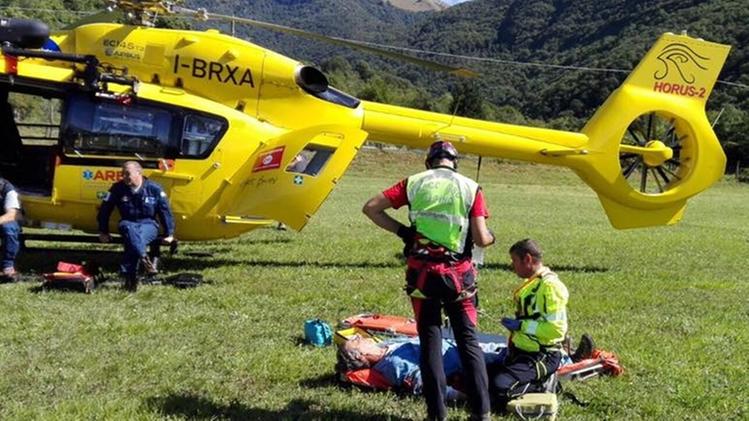 A Villanuova è intervenuto l’elicottero del  soccorso alpino 