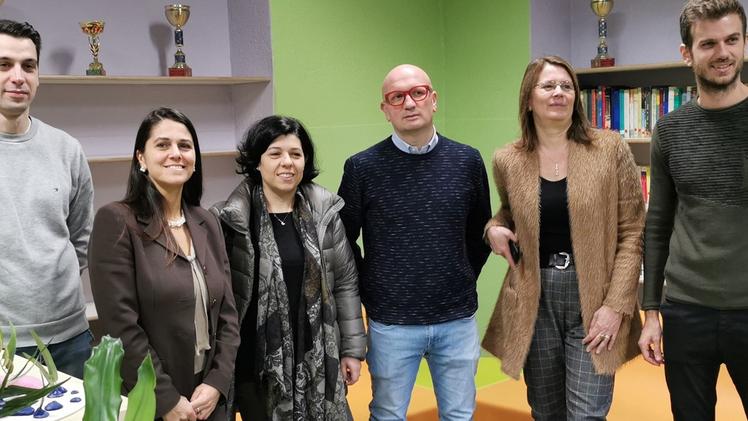 Il sindaco di Palazzolo Gabriele Zanni all’inaugurazione della biblioteca studio-relax: un progetto brillante