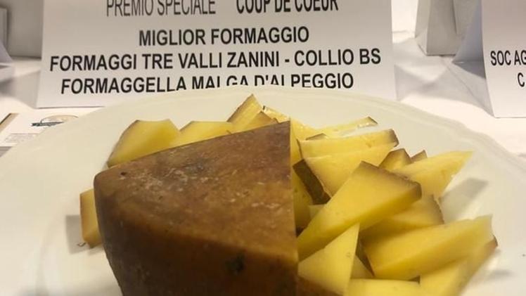 Forme di Nostrano Valtrompia Dop in stagionaturaLa formaggella Zanini premiata a Brescia