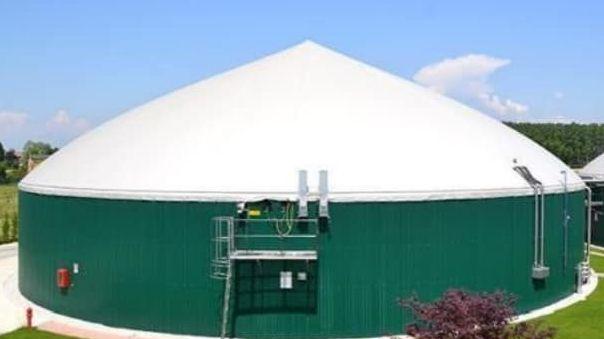 Il rendering del futuro impianto di biogas a Bredazzane 