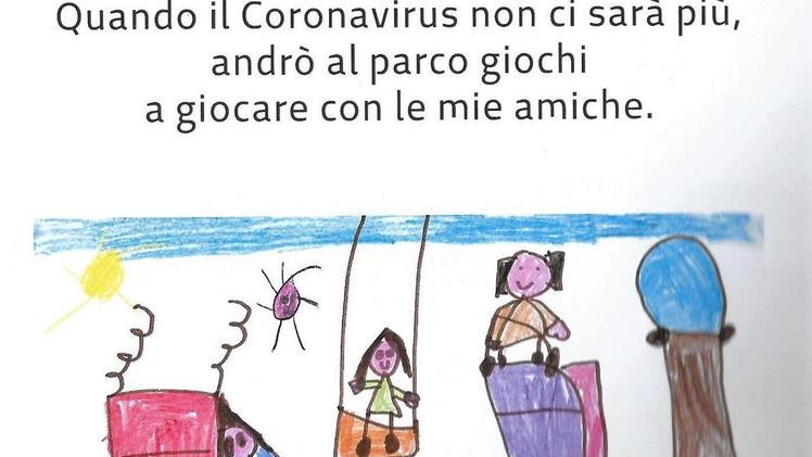 Un disegno e un pensiero «pandemici» dai bambini della Valverti