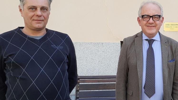 Da sinistra Gianpaolo Guidi, neo direttore generale della casa di riposo, e il presidente Massimo Chiesa