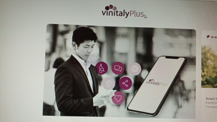 Una schermata della piattaforma Vinitaly Plus (ANSA)
