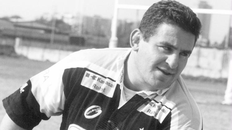 Massimo Cuttitta con la maglia Amatori Calvisano 1999
