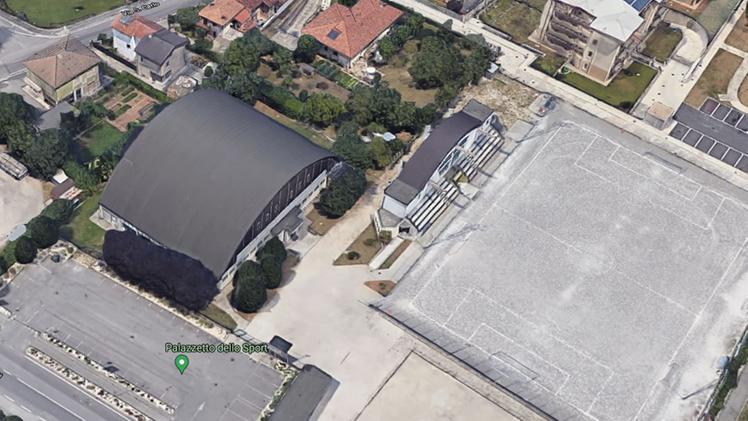 Una veduta aerea del polo sportivo di Rezzato  che sarà presto al centro di una radicale opera di restyling concentrata sui campi da gioco 