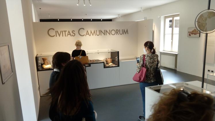 Una sala del nuovo museo nazionale di Cividate Camuno