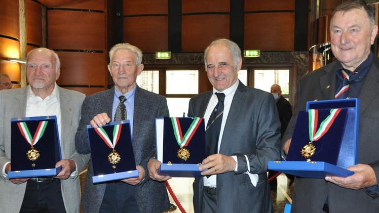 Ferruccio Manza, Renato Bongioni, Mino Denti, Antonio Tagliani premiati con il Collare d’Oro