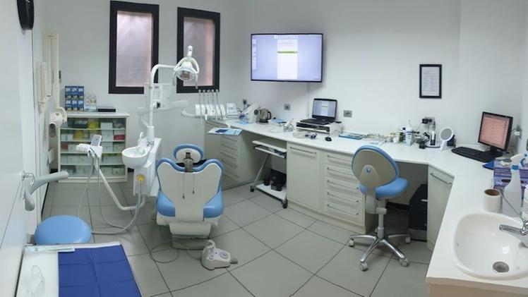 Lo studio dentistico di Ospitaletto nel quale è accaduto il tragico incidente martedì pomeriggio