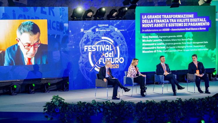 Il panel sulle banche al Festival del Futuro (foto Marchiori)