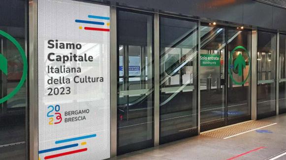 Il logo scelto per il progetto congiunto Brescia-Bergamo capitali della cultura per il 2023