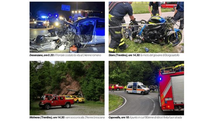 Quattro bresciani morti in altrettanti incidenti stradali domenica 22 maggio
