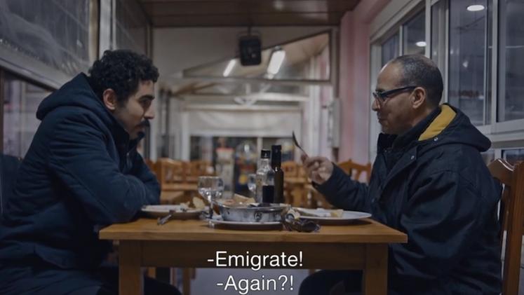 Un momento del viaggio e del film di Elia Moutamid e del padre Abdel