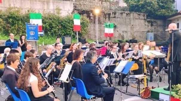 Un concerto della banda di San Giovanni di Polaveno