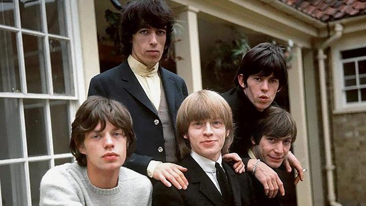 Foto di gruppo della prima formazione dei Rolling Stones