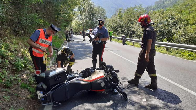 Una delle motociclette coinvolte nell'incidente