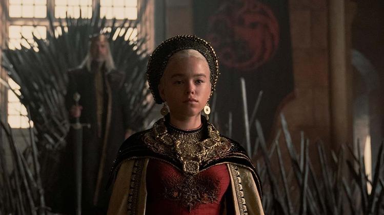Milly Alcock nei panni della giovane Rhaenyra Targaryen, protagonsita della serie «House of the Dragon»