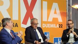 Del Bono, Bencivenga e Cerasa ieri sul palco di Librixia