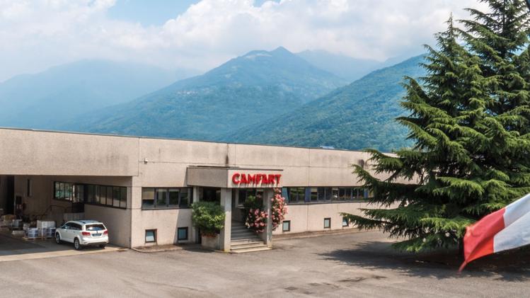 Una veduta esterna del quartier generale della Camfart, un punto di riferimento nel settore delle mole abrasiveGiovanni Silvioli