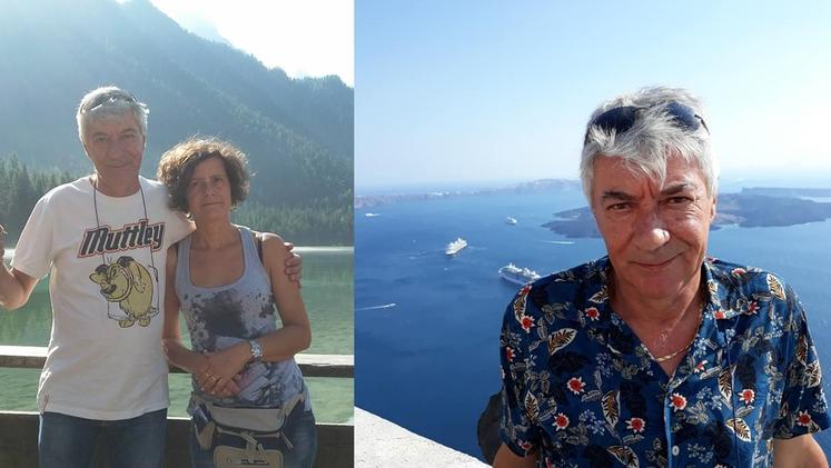 La vittima si chiamava Romano Fagoni: a sinistra è con la moglie Raffaella Ragnoli arrestata per l'omicidio avvenuto a Nuvolento