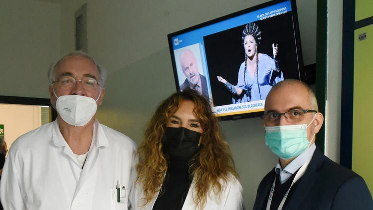 Da sinistra il dottor Gianmarco Bulighin, la dottoressa Giorgia Cecchini e il  dottor Marco Luciano