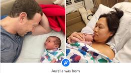 Zuckerberg di nuovo papà: è nata Aurelia